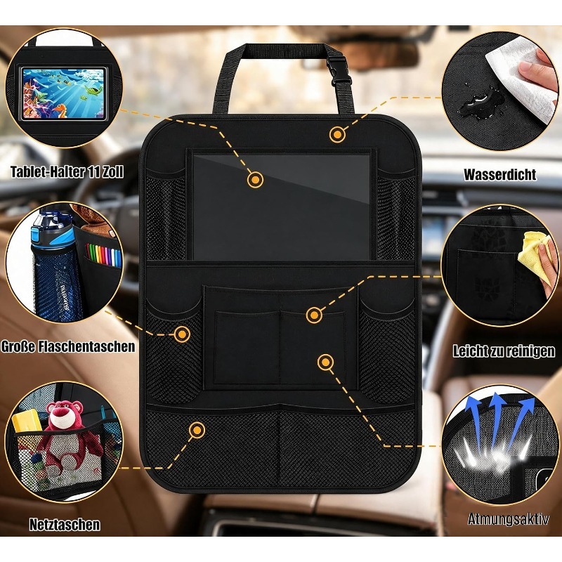 Tablet Accessories Bag - Organizer na tylne siedzenie samochodu z